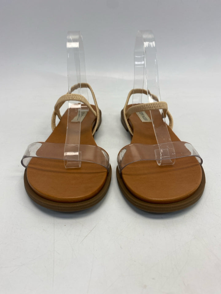 Steve Madden  Size 9 Clear Tan Sandals