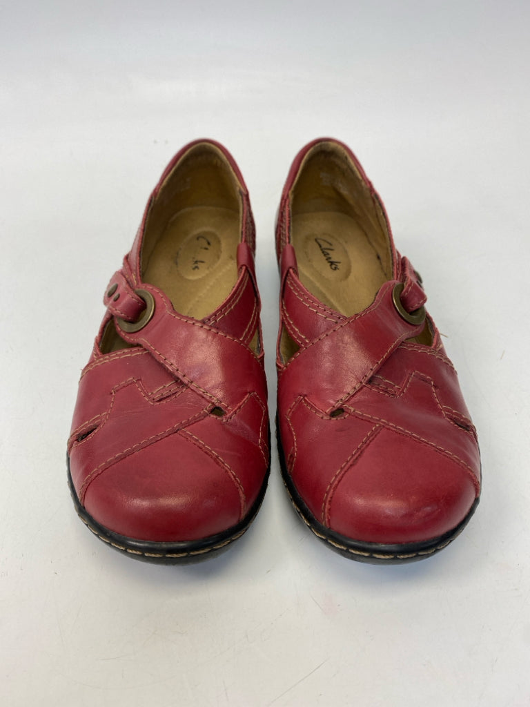 Clarks US Shoe Size 8 Red Flats