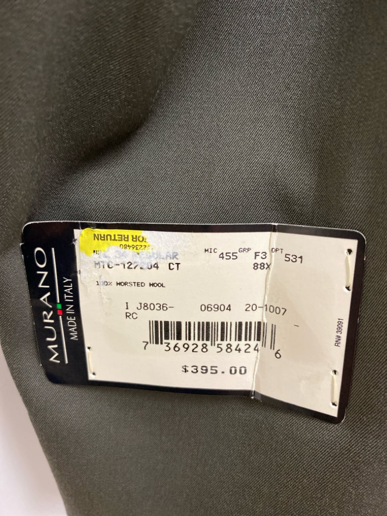 NWT Murano Size 42R Dark Olive Double-Breasted Wool Men&