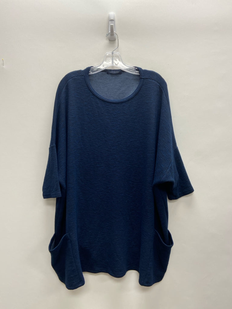 Cut Loose Size OSFM Dark Navy Ribbed Tunic Ladies Top