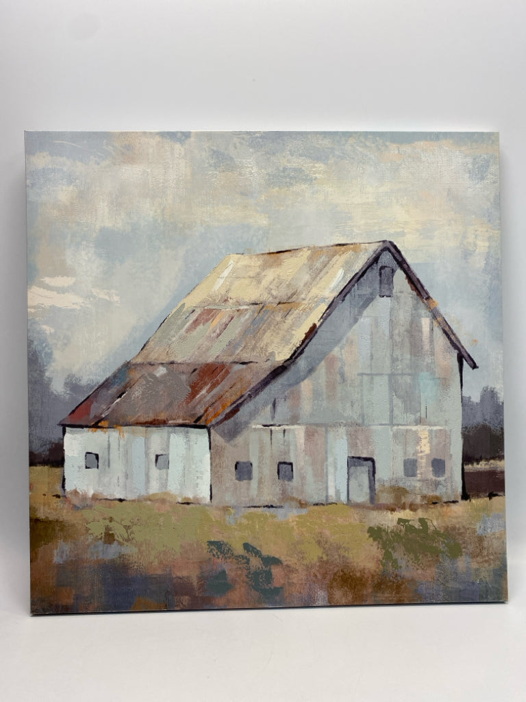Gray/Blue Multi Color Canvas Art