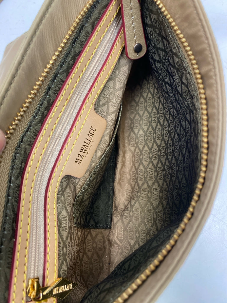 MZ Wallace Tan Rose Gold Sequined Crossbody