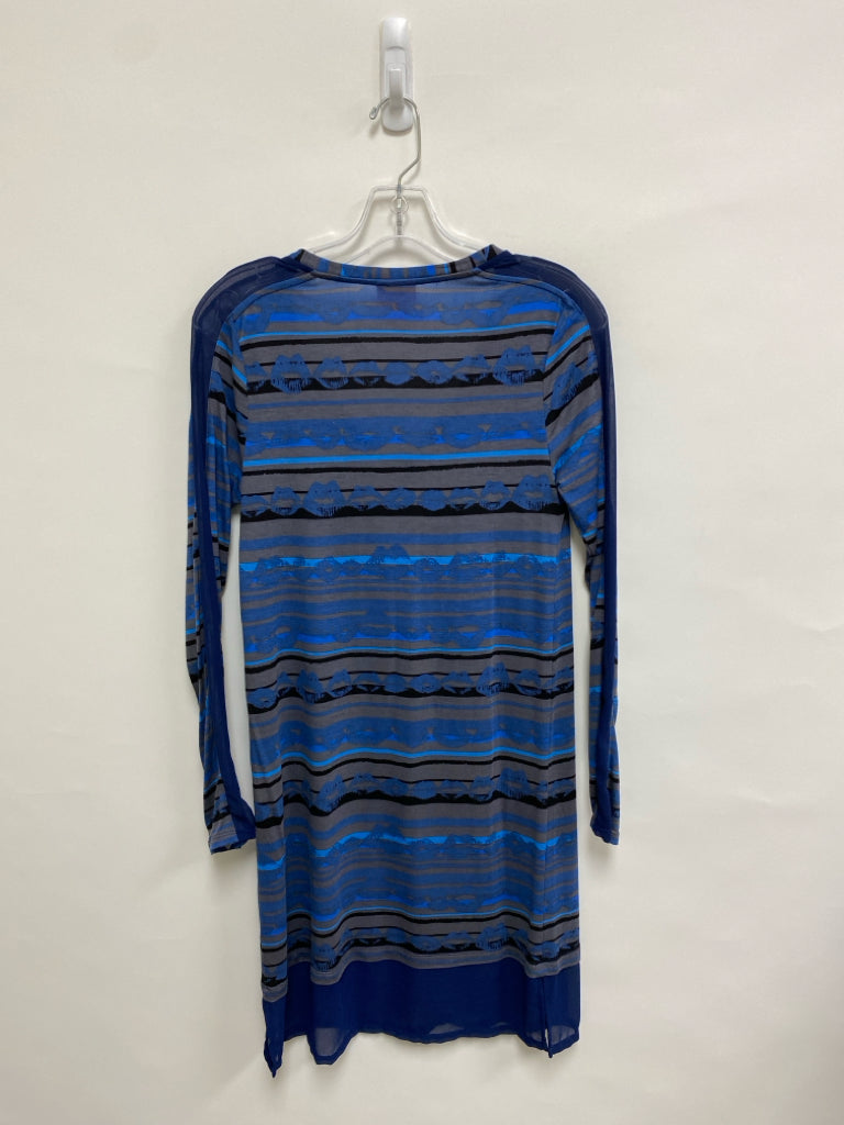 Size XS Gray Blue/Black Striped Ladies Dress