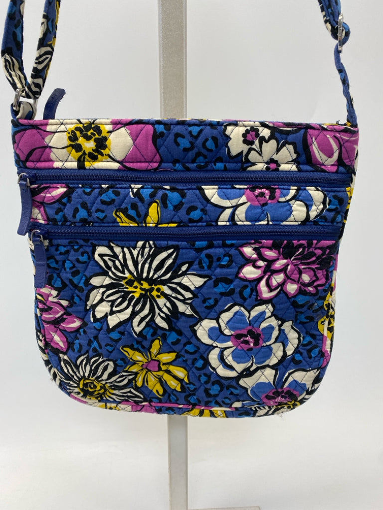 Vera Bradley Navy Multi-Color Floral Quilted Tote Bag