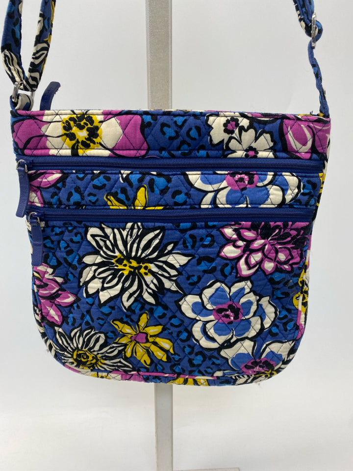 Vera Bradley Navy Multi-Color Floral Quilted Tote Bag