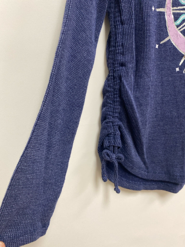 Justice SIZE 16/18 Navy Moon/Stars Long Sleeve Girl&