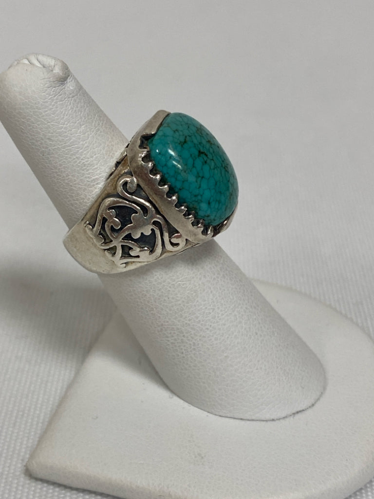 Turquoise Silver Rectangle(s) Ring