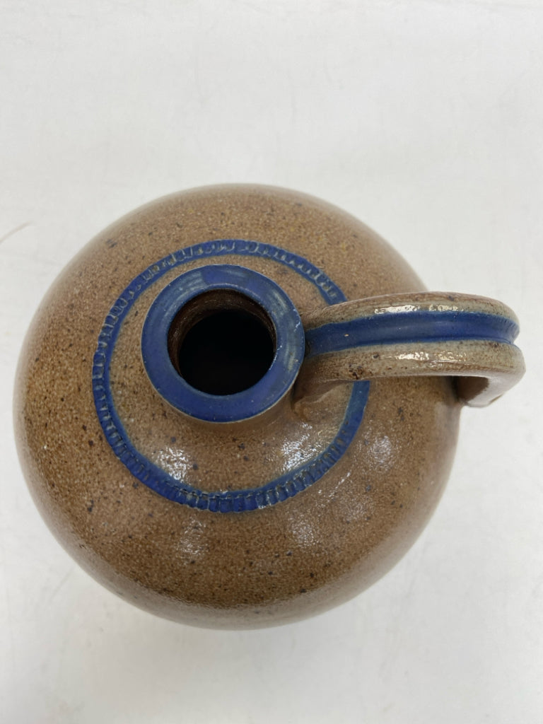 Brown Blue Trimmed Pottery
