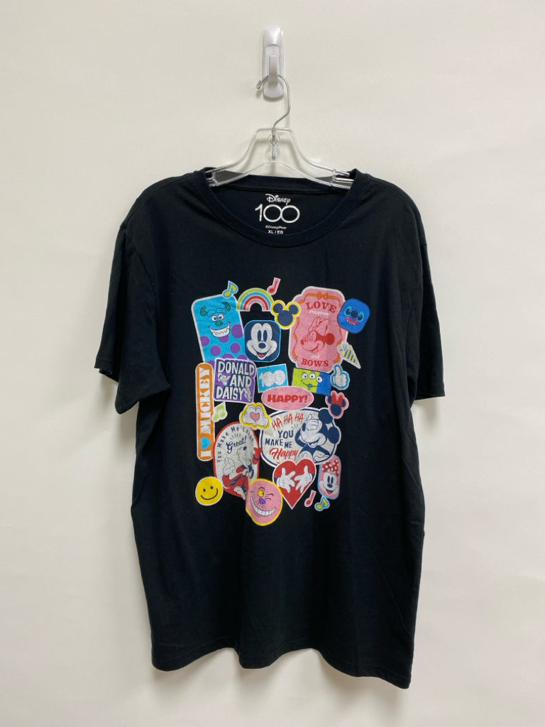 Disney Size XL Black Multi Color Characters Men&