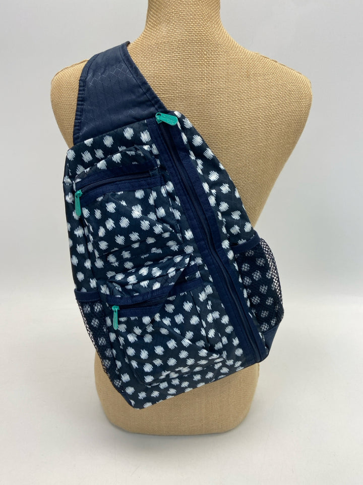 Thirty-One Navy White Nylon Handbag