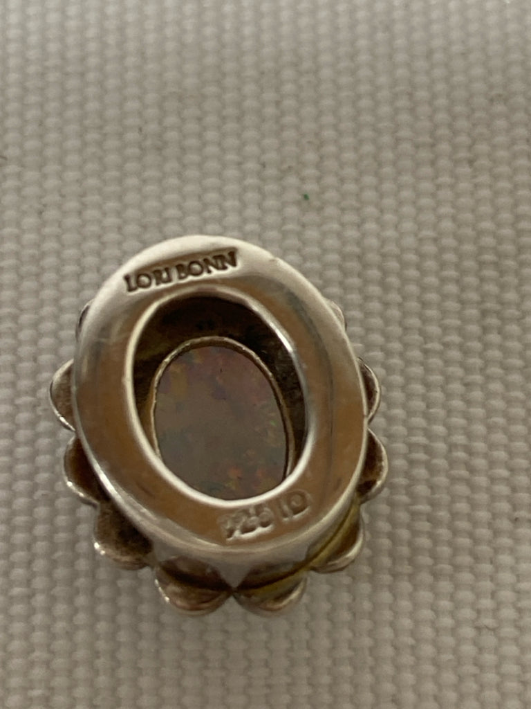 Silver Iridescent Oval(s) Ring