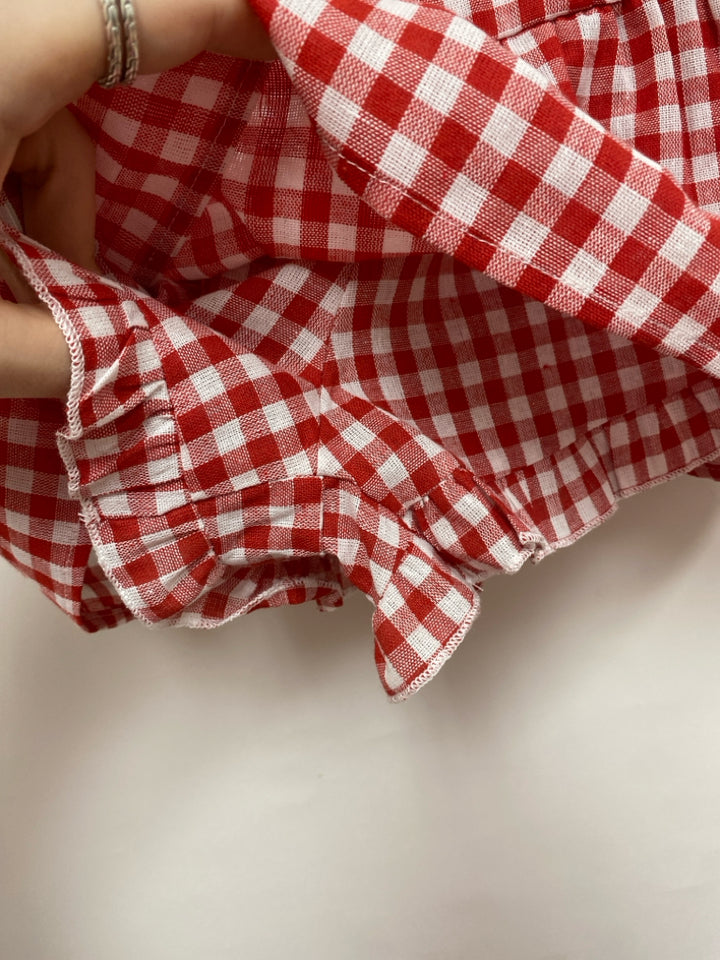 NWT Size S Red/White Checkered Tank Ladies 2pc Shorts