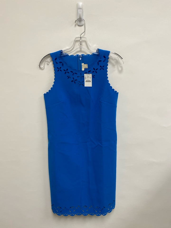 NWT J Crew Size 2 Blue Scalloped Sleeveless Eyelet Ladies Dress