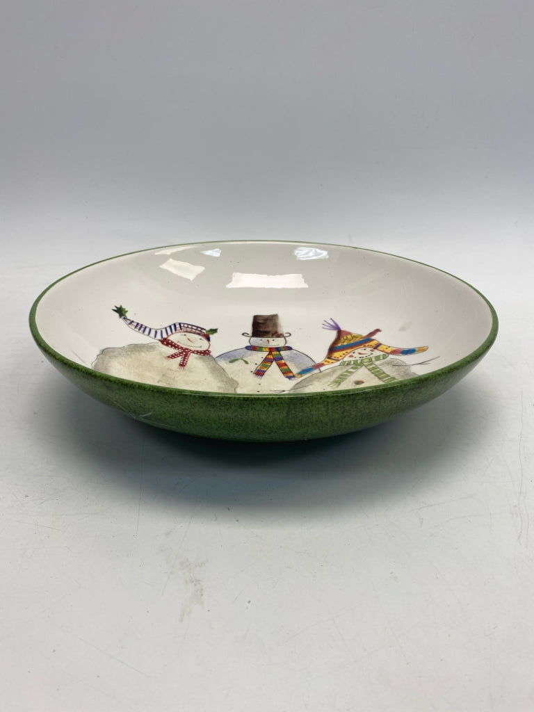 Oneida White Multi Color Snowman Christmas