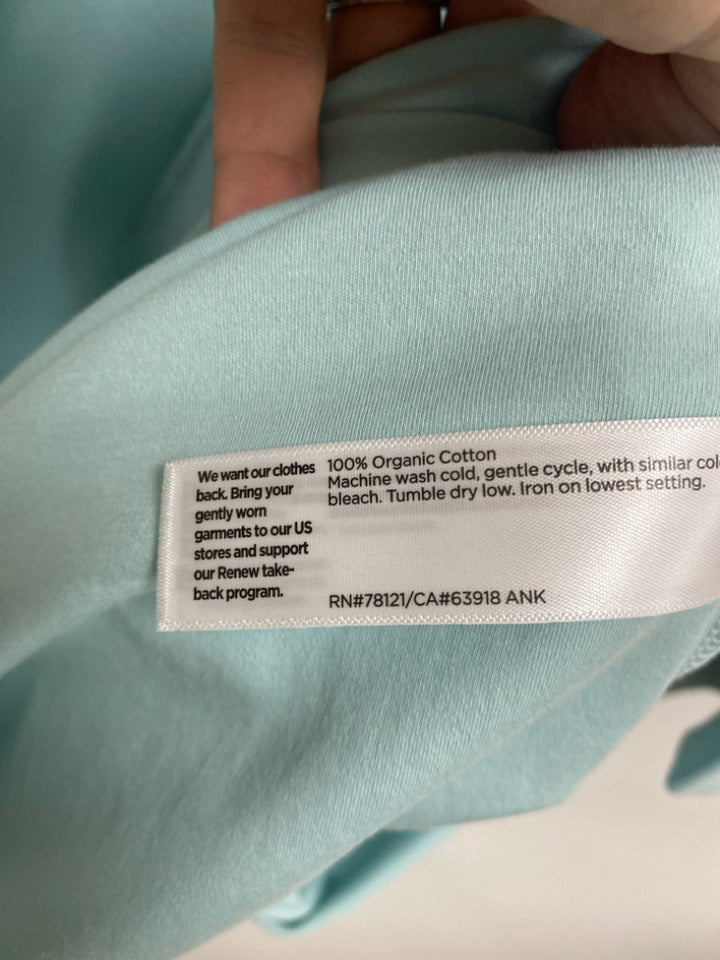 NWT Eileen Fisher Size S Mint Blue Cotton Ladies Robe