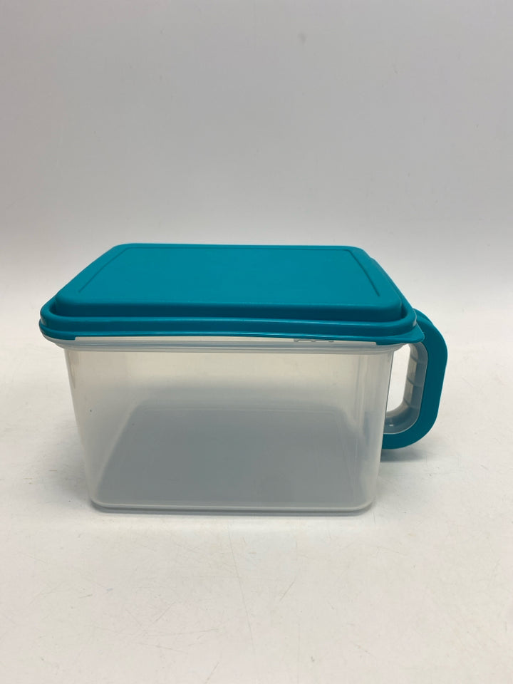 Turquoise Clear Storage Container