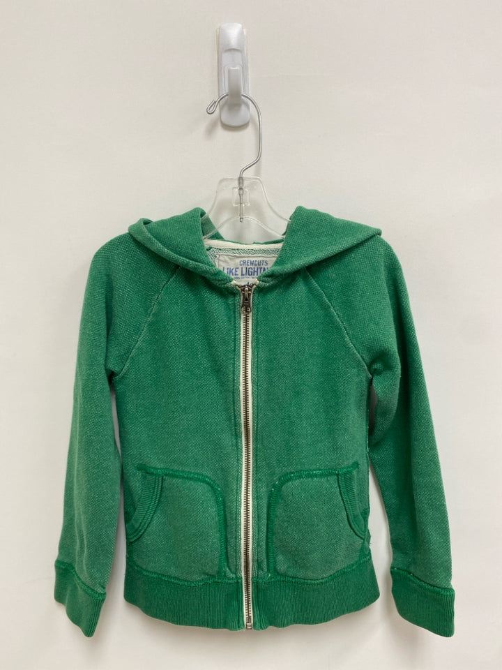 Crew Cuts SIZE 4/5 Green Zip Down Hooded Boy&