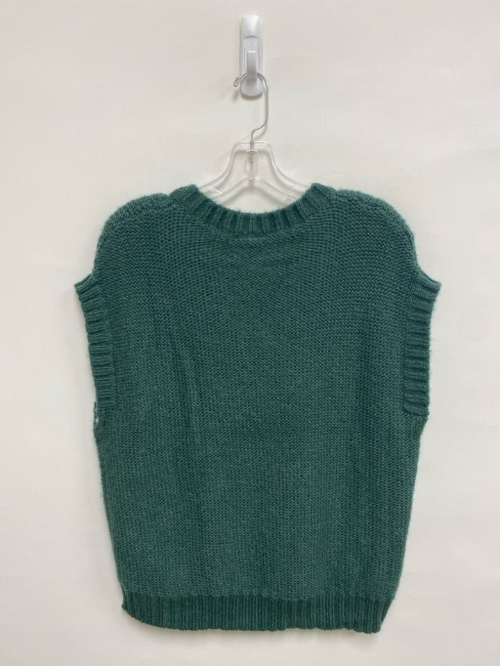 Wooden Ships Size S Green Cable Knit Ladies Sweater Vest