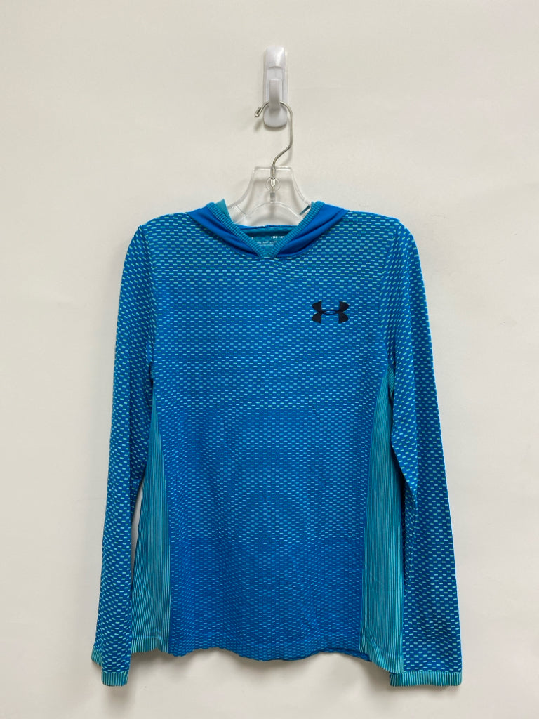 Under Armour SIZE M Turquoise Seafoam Dashes Hooded Boy&