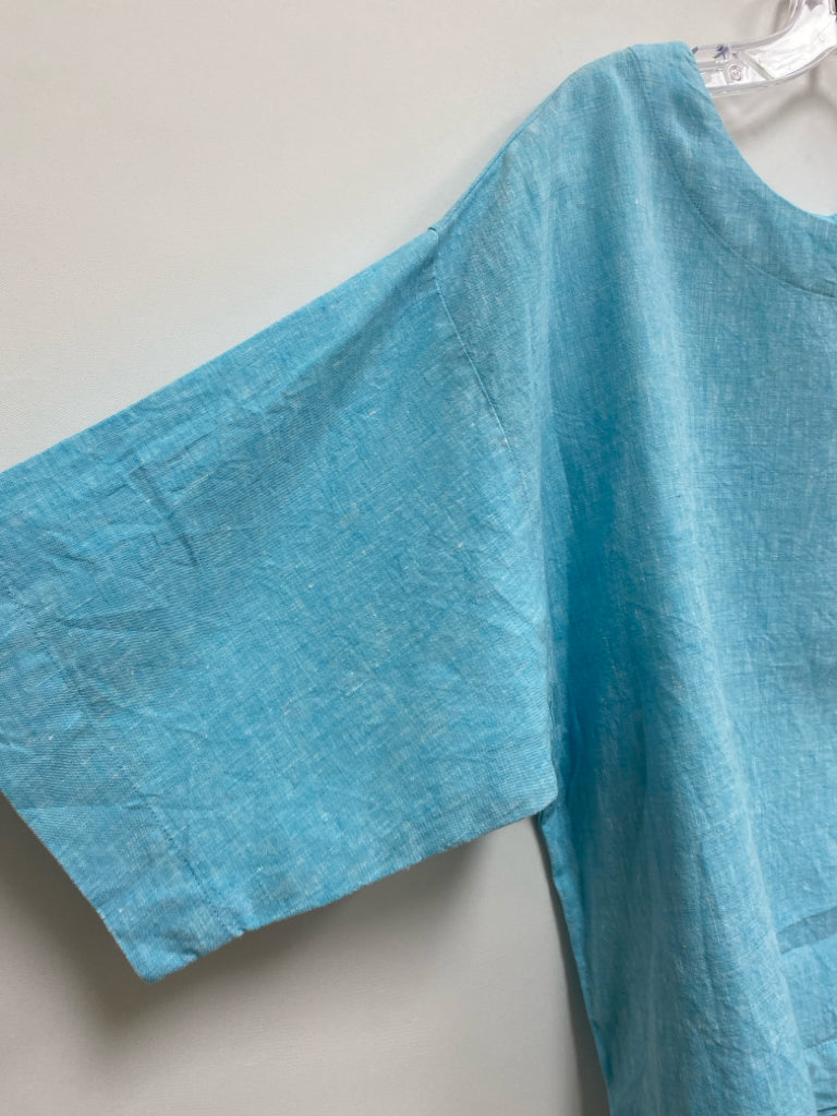 J Jill Size S Aqua Linen Ladies Top