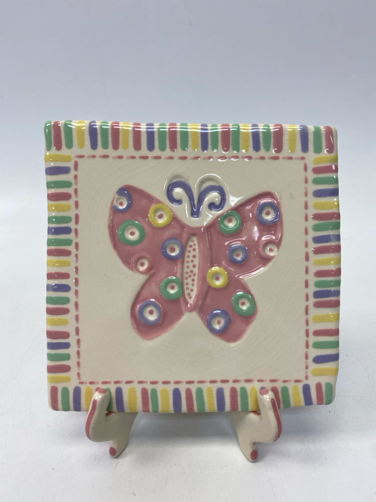 M.Bagwell Butterfly Tile w/Stand