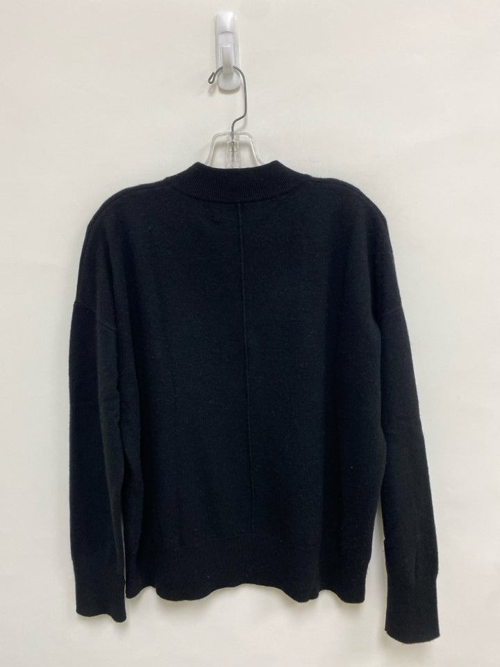 Size S Black Mock Neck Wool Blend Ladies Sweater