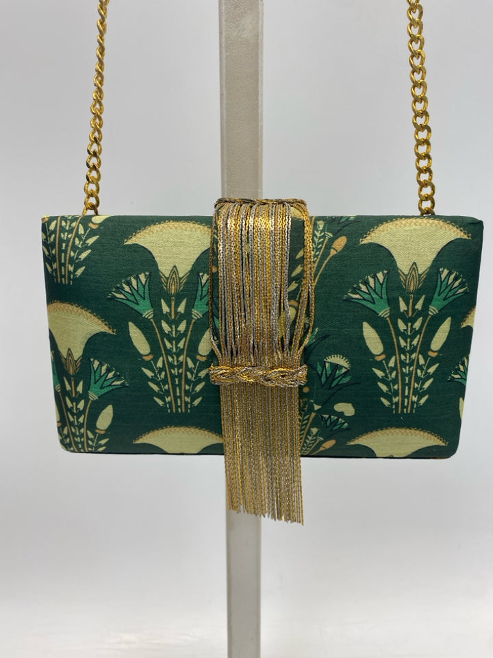 Simitri Green Floral Handbag