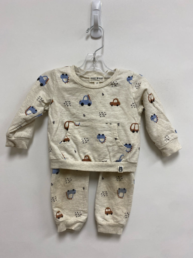 Rabbit + Bear SIZE 12M Cream Brown/Blue Cars Boy&