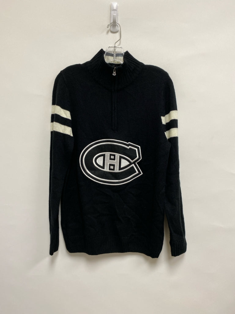 Size S Black/White Quarter Zip Men&