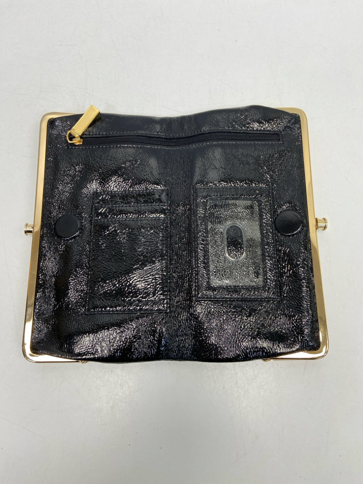 Hobo Black Patent Wallet