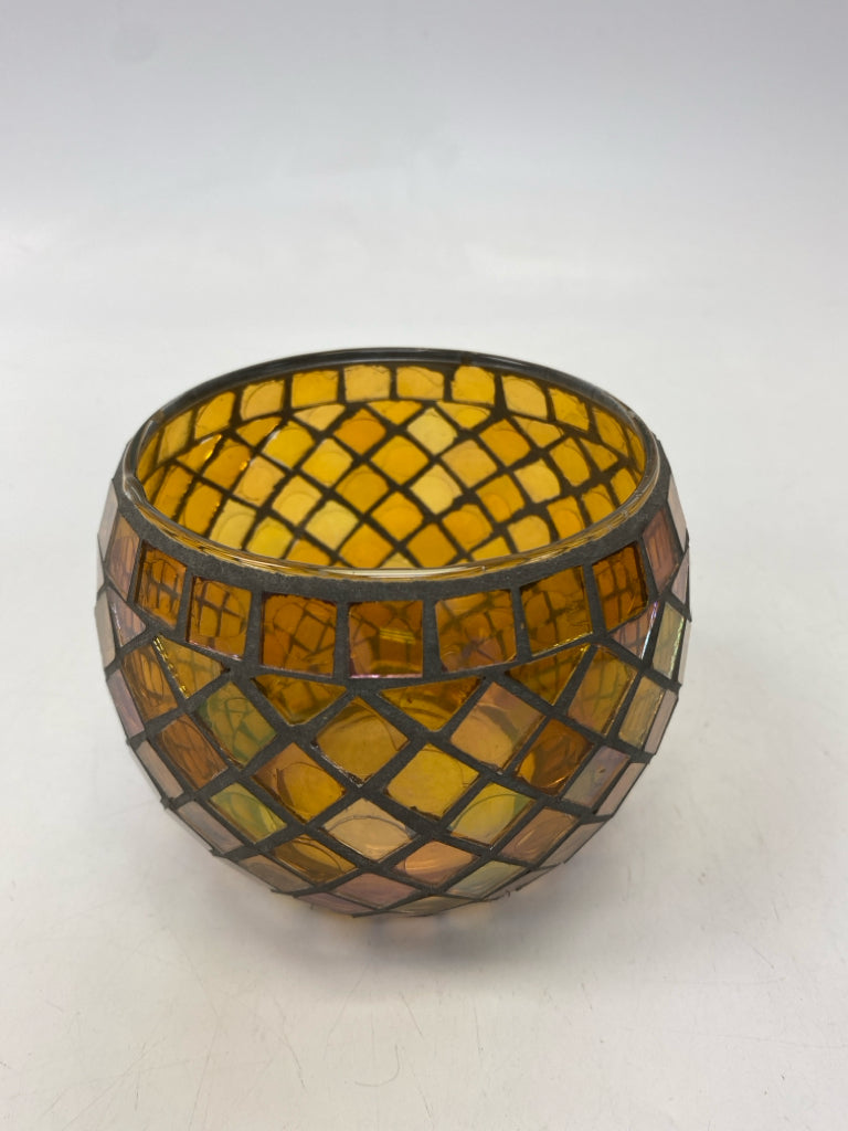 Amber Diamond Print Candleholder(s)