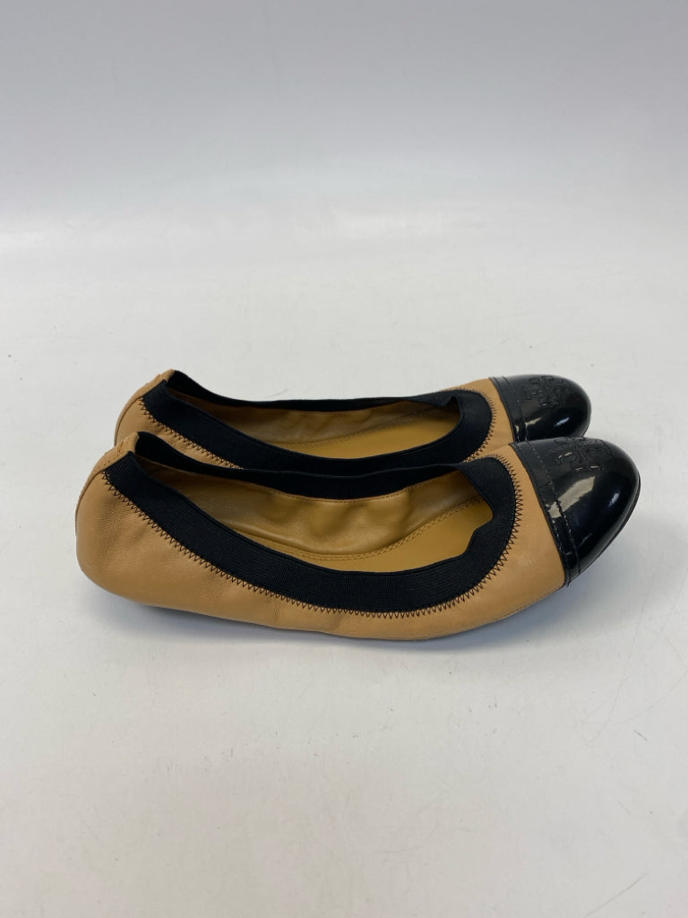 Tory Burch  Size 8 Brown Black Flats
