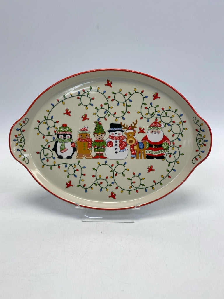 Temp-tations Cream Red/Multi Characters Ceramic Christmas