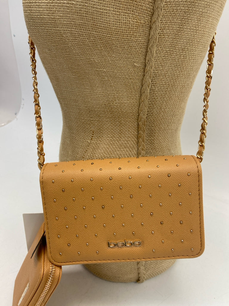 NWT Bebe Brown Gold Studded Crossbody