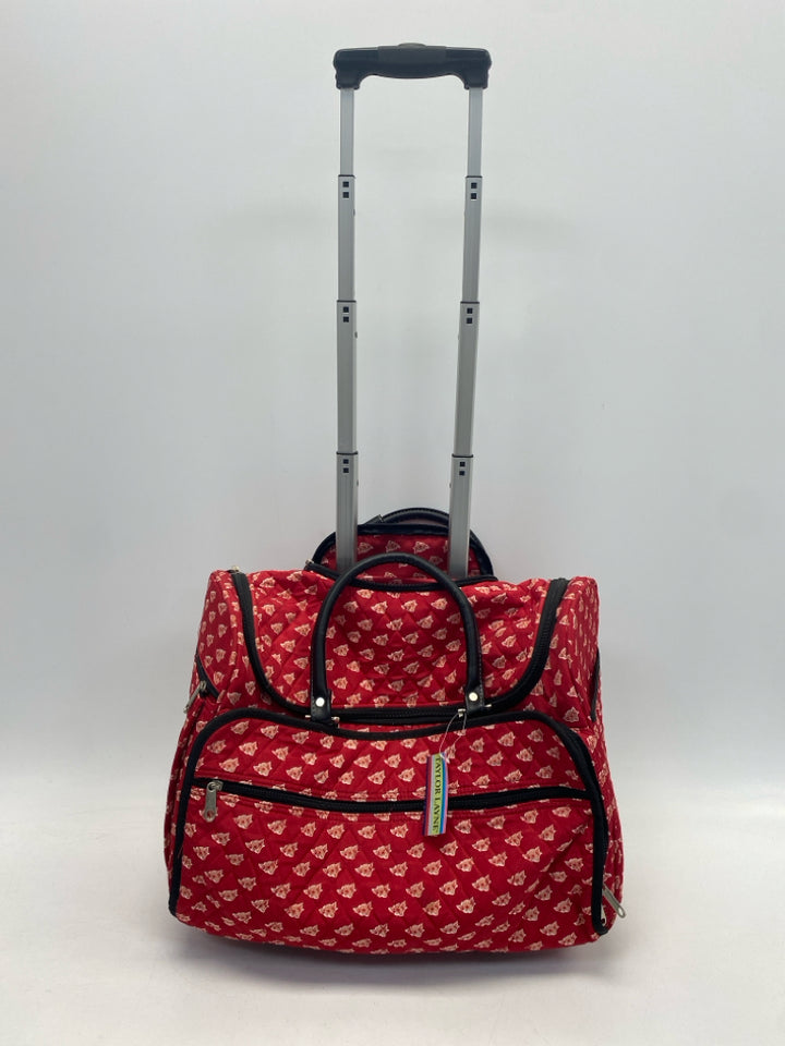 Red Print Duffle Bag
