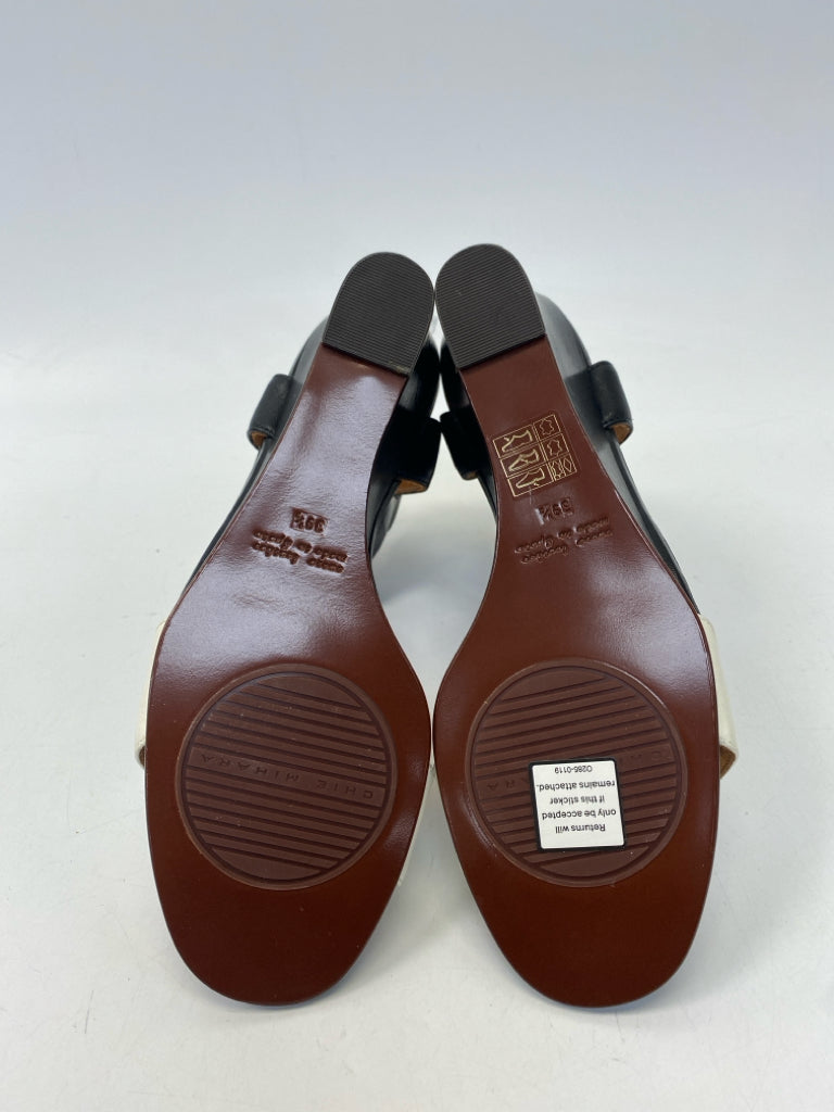 NWOT Chie Mihara  Size 39.5 Black White Sandals
