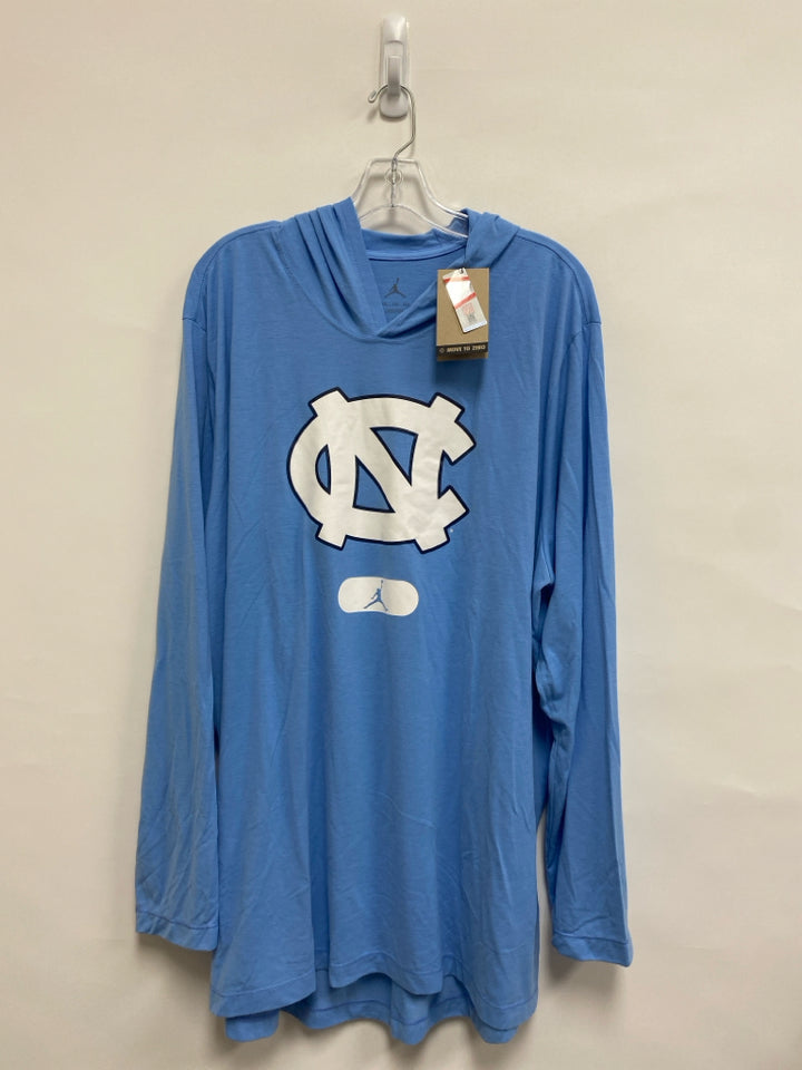 NWT Nike Size 2X Blue White Hooded Men&