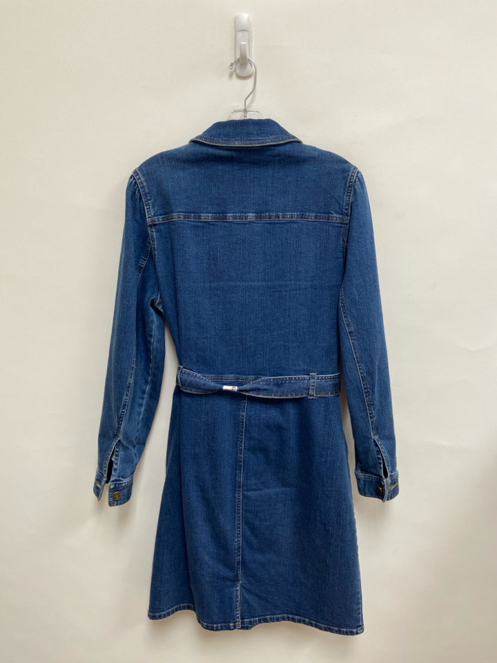 CANDACE CAMERON BURE Size 12 Blue Long Sleeve Denim Ladies Dress