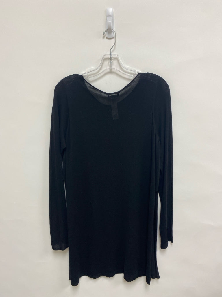 Eileen Fisher Size L Black Tunic Ladies Sweater