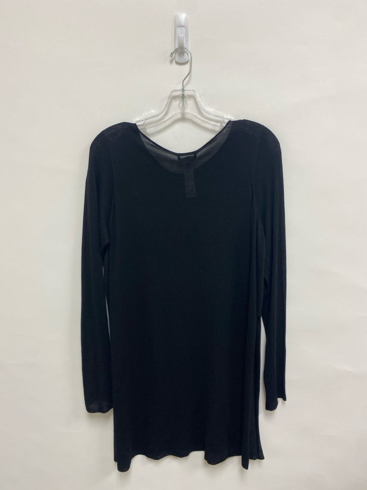 Eileen Fisher Size L Black Tunic Ladies Sweater