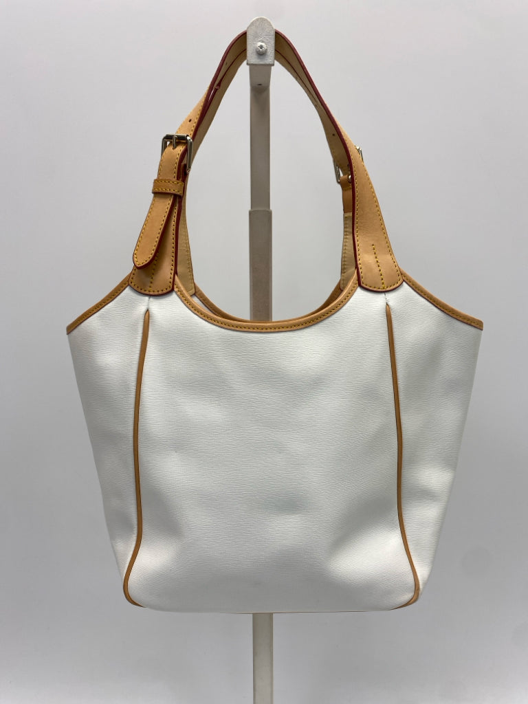 Dooney &amp; Bourke White Tan Tassel(es) Handbag