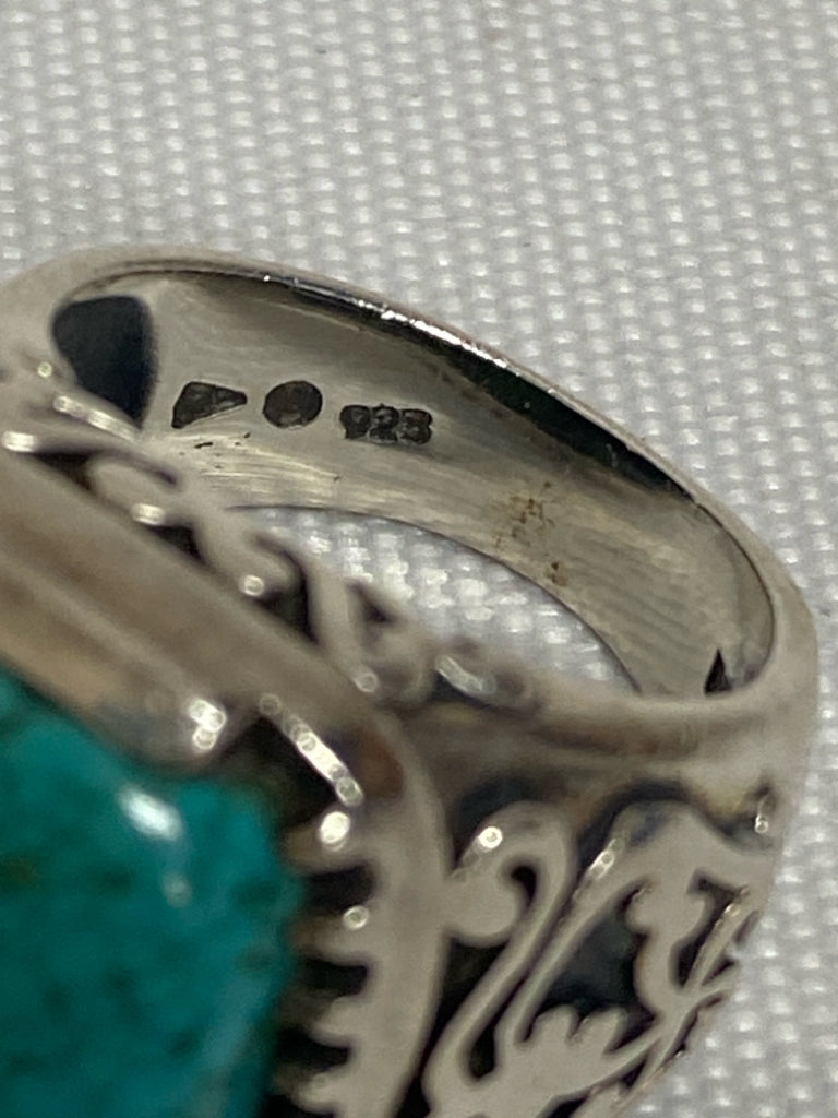 Turquoise Silver Rectangle(s) Ring