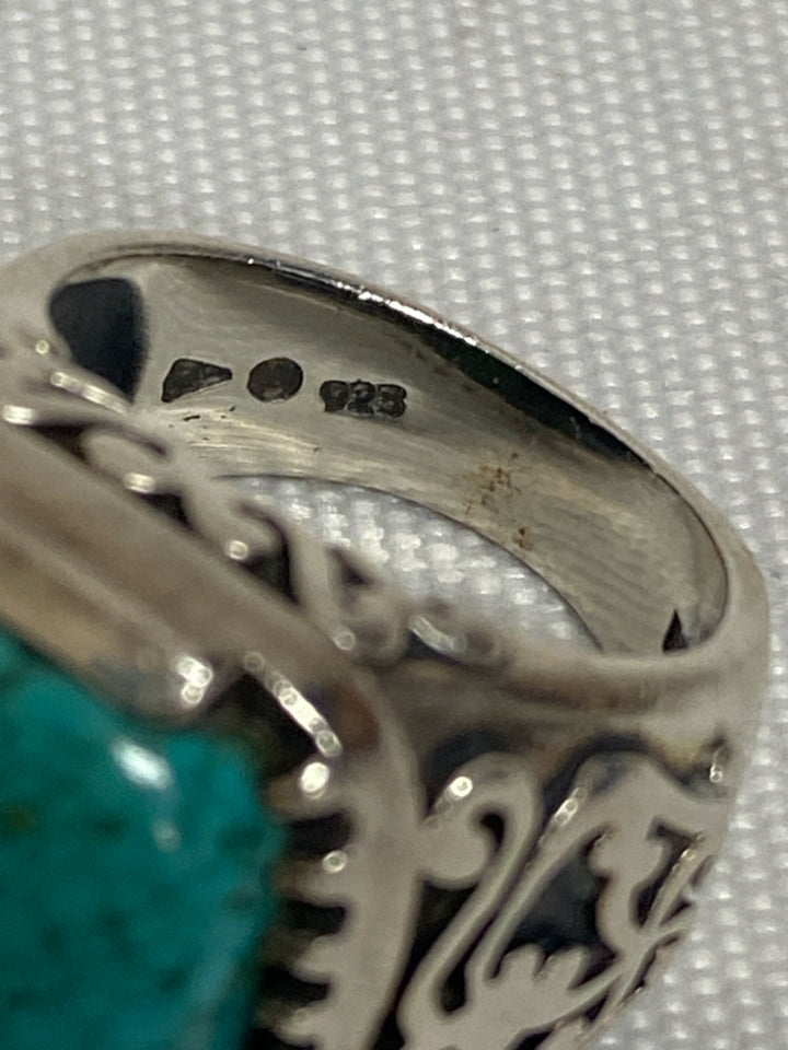 Turquoise Silver Rectangle(s) Ring