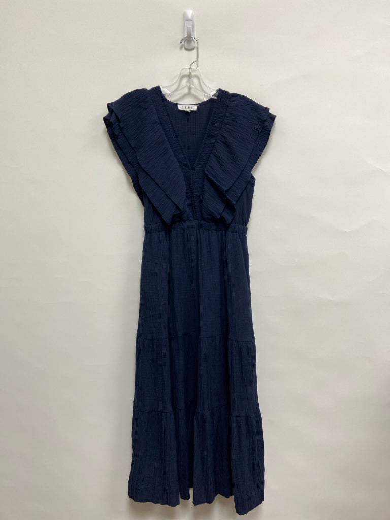 THML Size S Navy Crinkle Sleeveless Ladies Dress