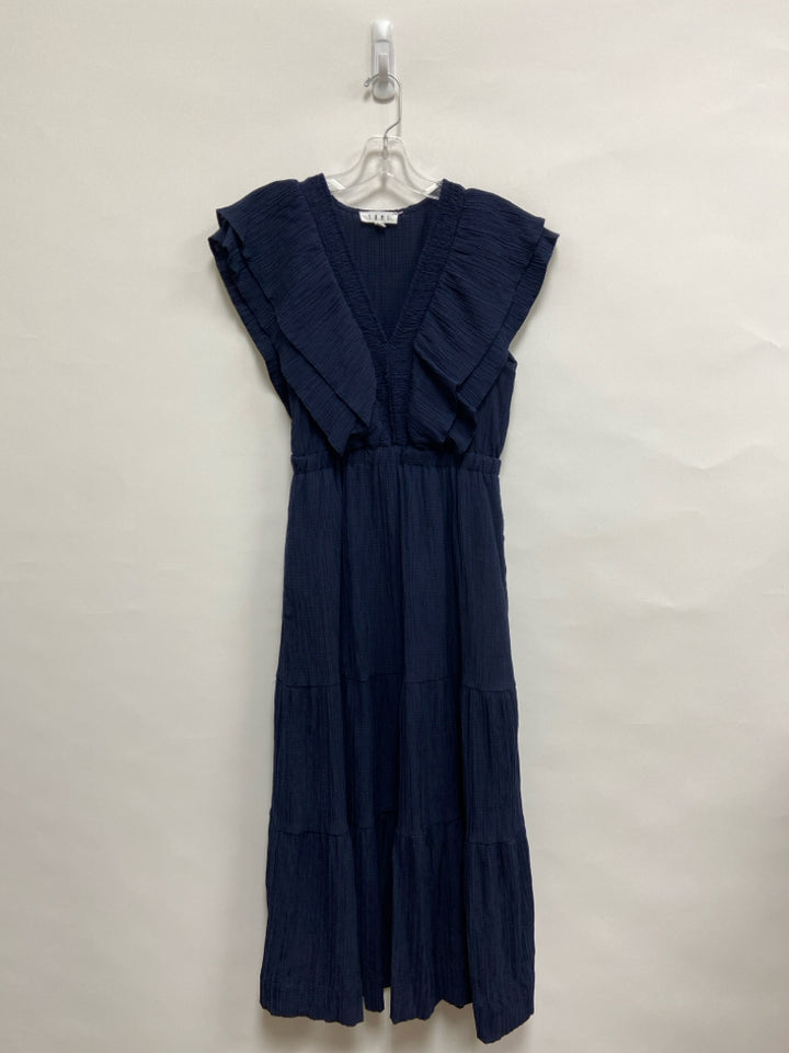 THML Size S Navy Crinkle Sleeveless Ladies Dress