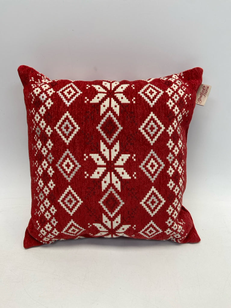 Red White Snowflakes Winter
