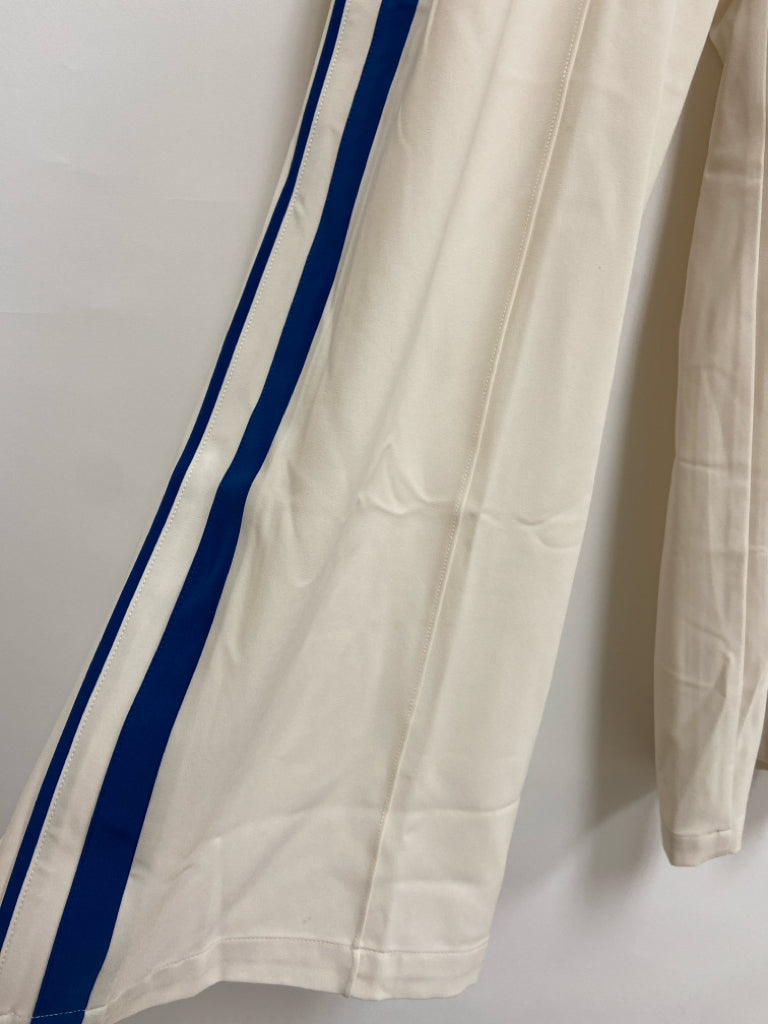 NWT Athleta Size MP White Blue Trimmed Petite Pants