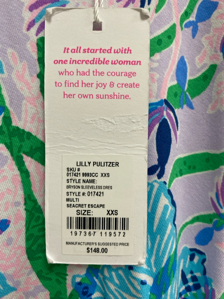 NWT LILLY PULITZER Size XXS Lavender Multi Color Sleeveless Ladies Dress