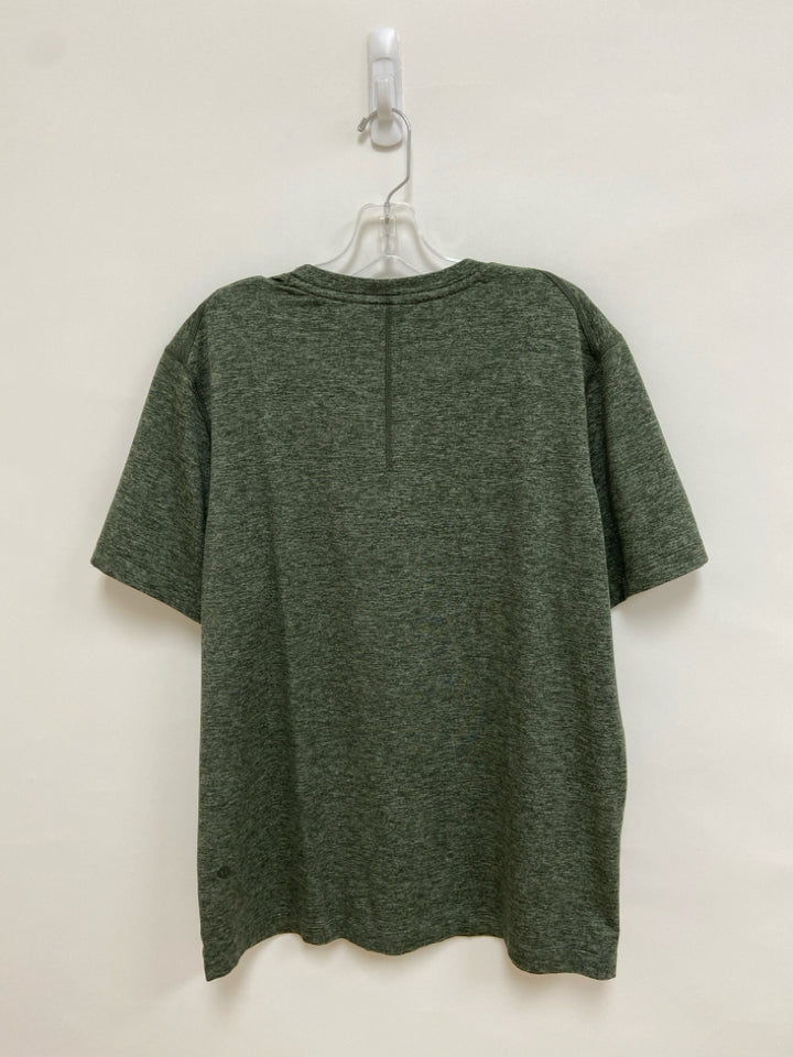 Lululemon Size L Green Streaked Athletic Top