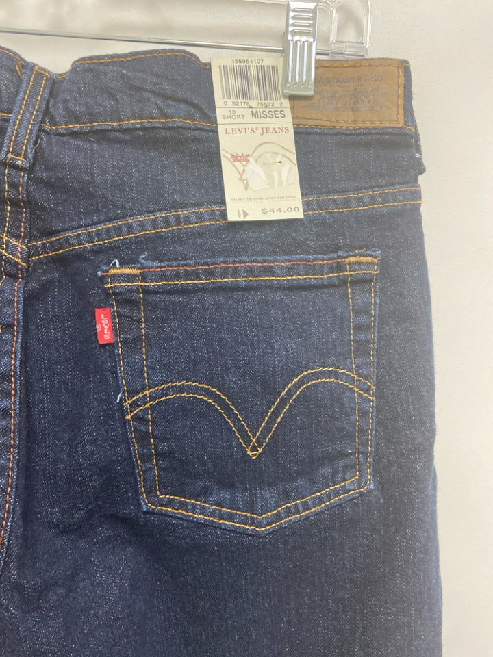 NWT Levi Size 10 Dark Blue Denim Ladies Jeans